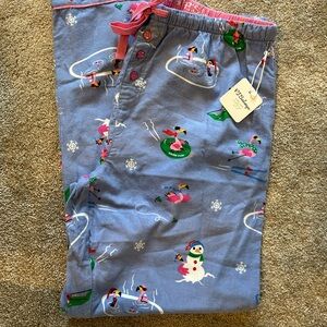 PJ Salvage Pajama pants with Snowman Print - Blue. Large. New with tags